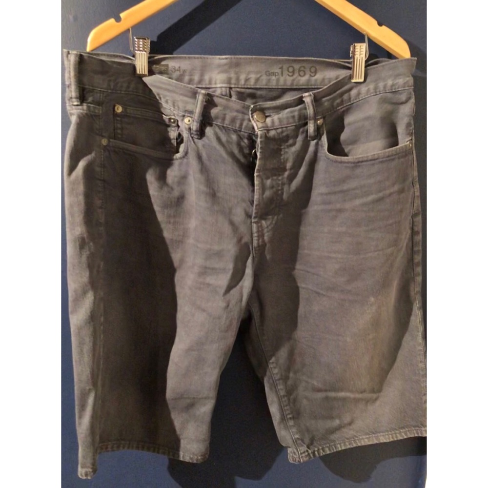Charcoal Gap Jean Shorts
